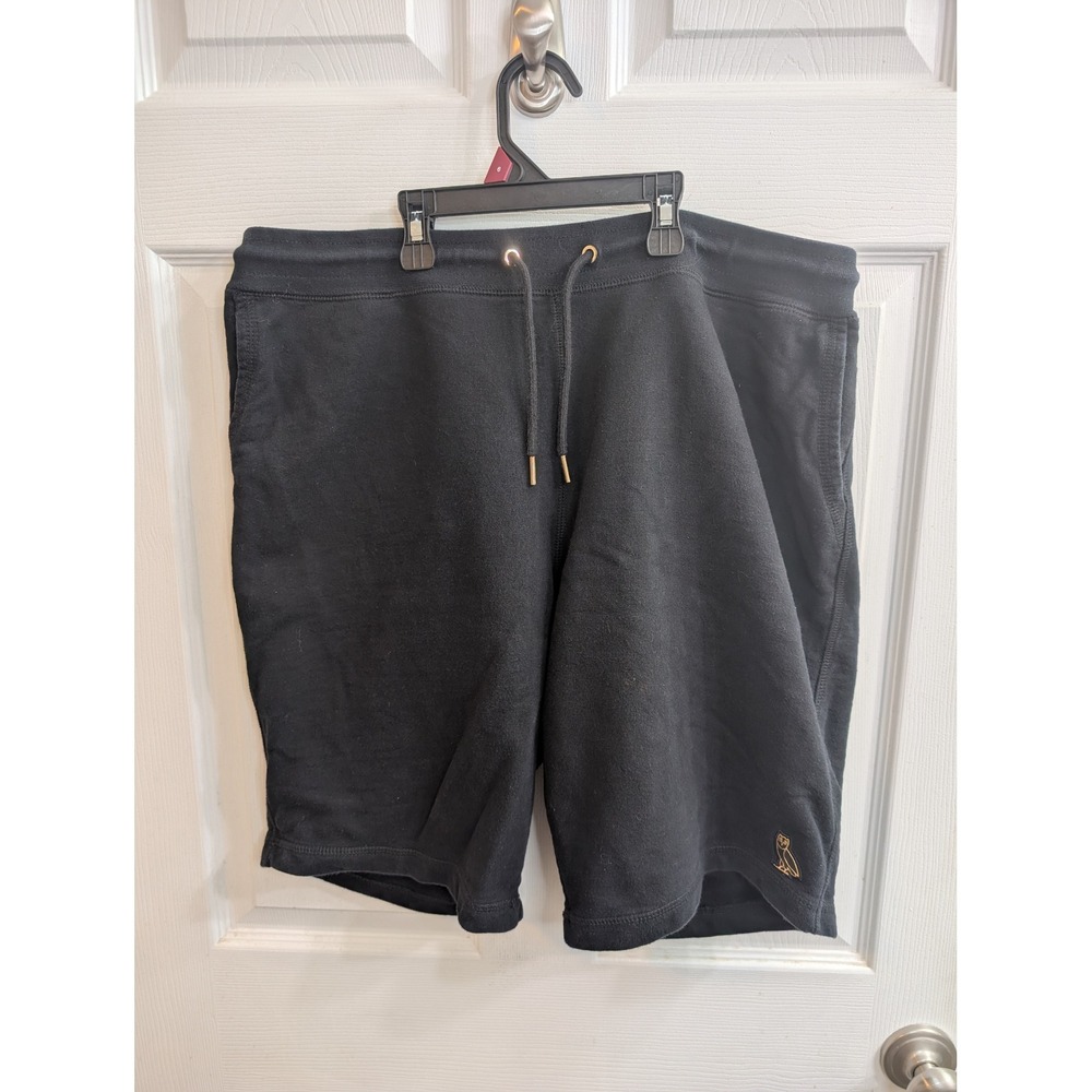 October's Very Own OVO Sweat Shorts Mens Black Gold Owl Logo - Size XXL